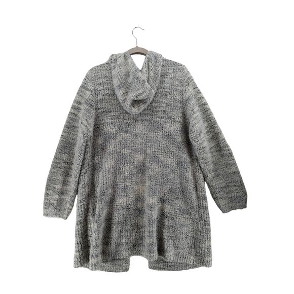 No Boundaries Long Hooded Cardigan Juniors 3X 21 Gray Open Front Layering Cozy - Picture 3 of 10